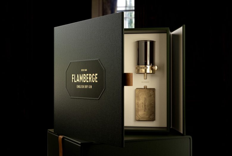 高端風(fēng)格Flamberg 杜松子酒藥酒包裝設(shè)計(jì)禮盒設(shè)計(jì)，包含35種植物
