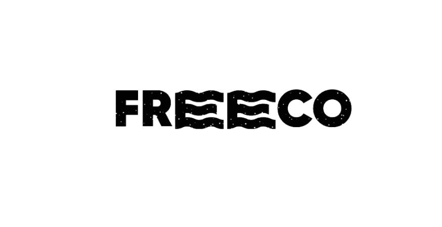 freeco天然大麻提取物滴劑藥品logo設(shè)計(jì)的字母“e”中的波浪與液體有關(guān)