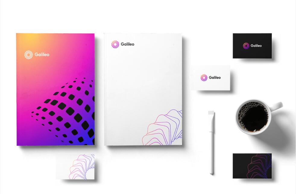 Galileo 人工智能初創(chuàng)公司logo設計vi設計，酷炫科技風格