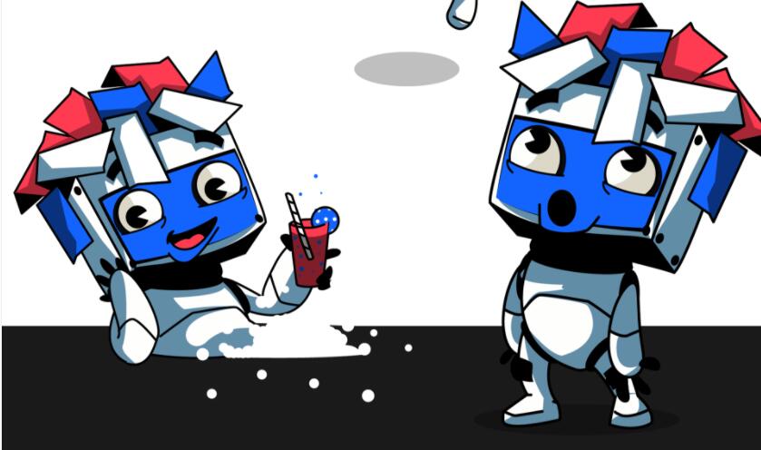 Roma Bot 機器人電腦屏幕IP卡通吉祥物設計