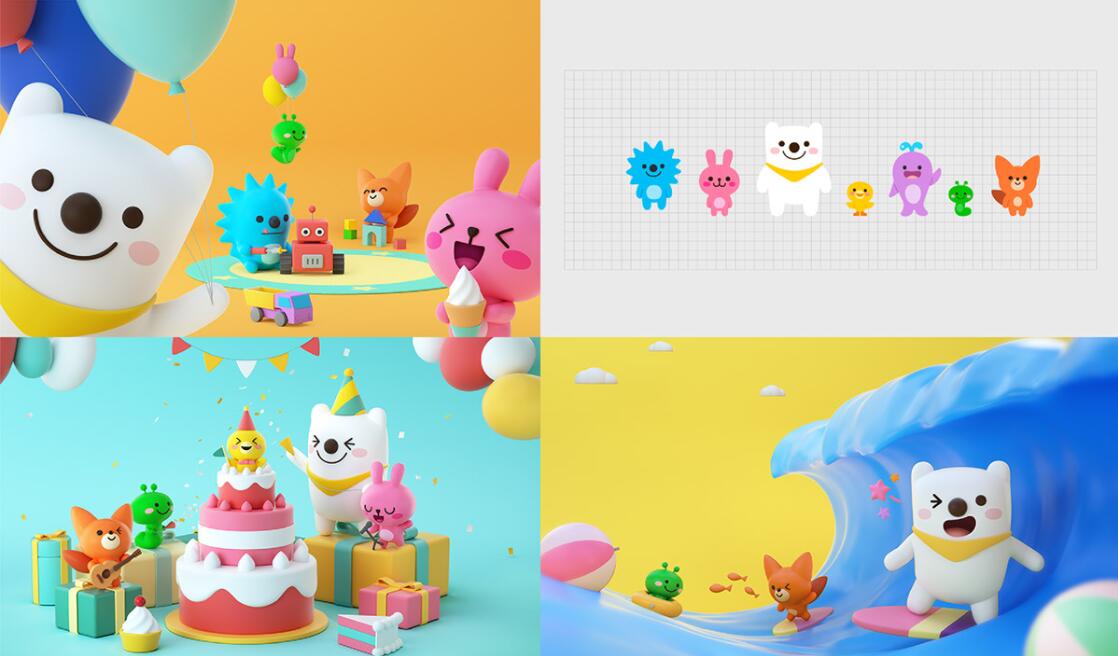 JUNIVER 幼兒園學?！鞍仔芡米哟题喿雍ｋ嗪偯x”家族吉祥物設(shè)計