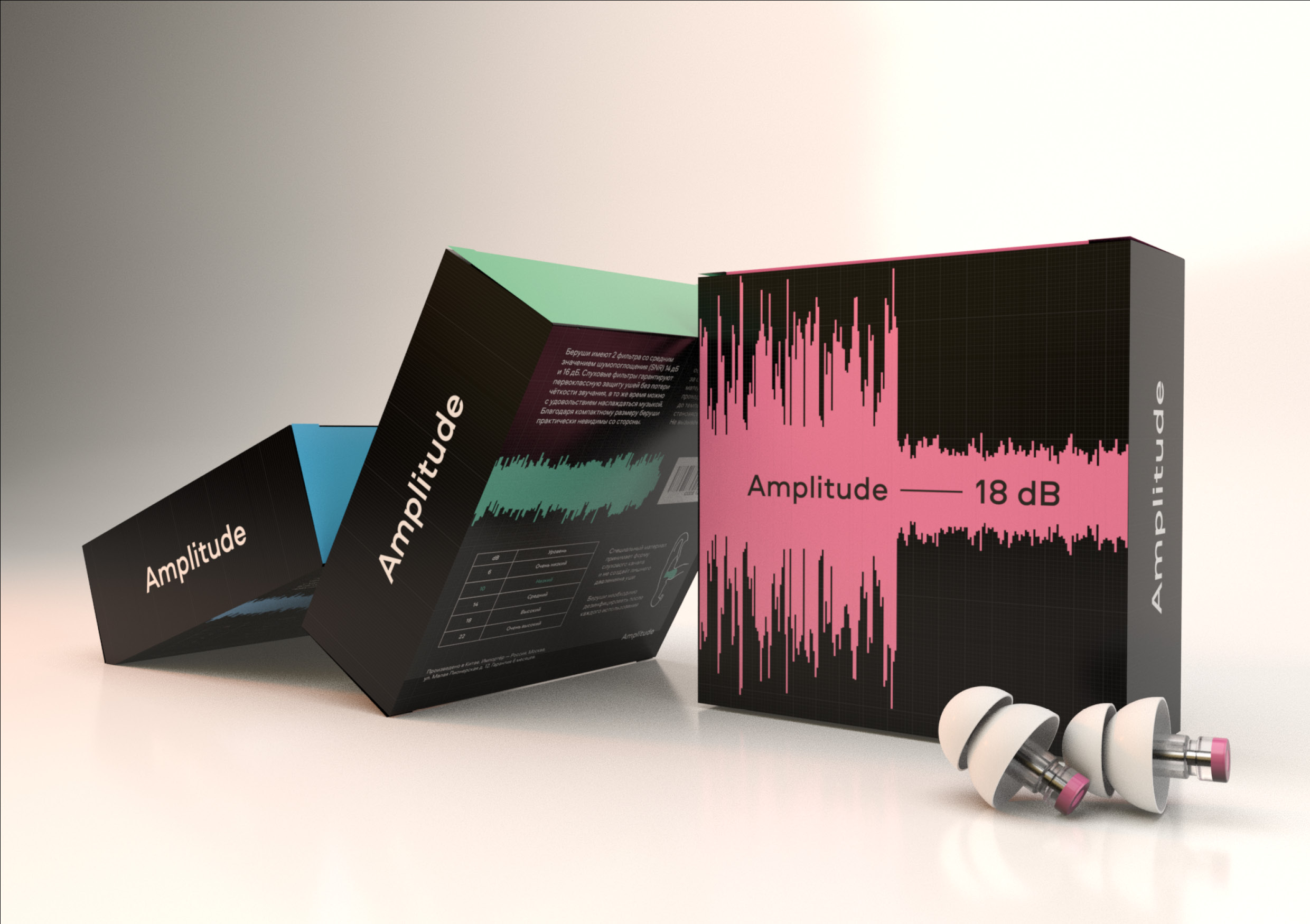 AMPLITUDE音樂家耳機(jī)包裝設(shè)計(jì)“音波”元素