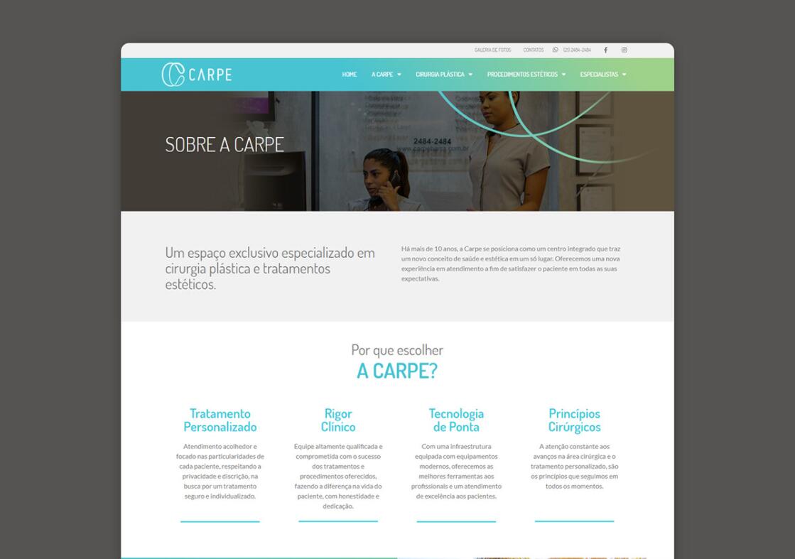 CARPE 美容整形塑形醫(yī)院logo設計vi設計，線條字母c