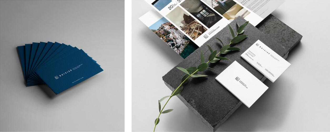 Buisier 別墅地產(chǎn)項(xiàng)目logo設(shè)計(jì)vi形象設(shè)計(jì)，B+D字母+方框