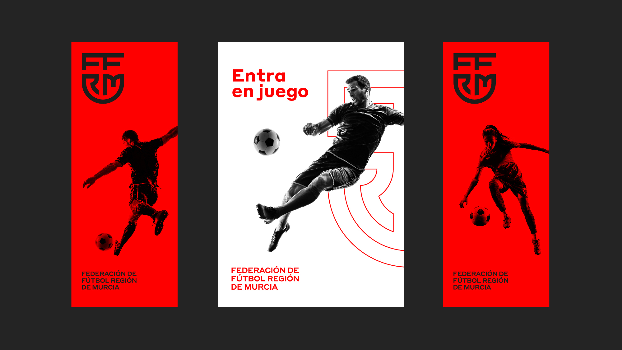 FFRM穆爾西亞地區(qū)足球聯(lián)合會(huì)俱樂(lè)部字母盾牌logo設(shè)計(jì)vi設(shè)計(jì)