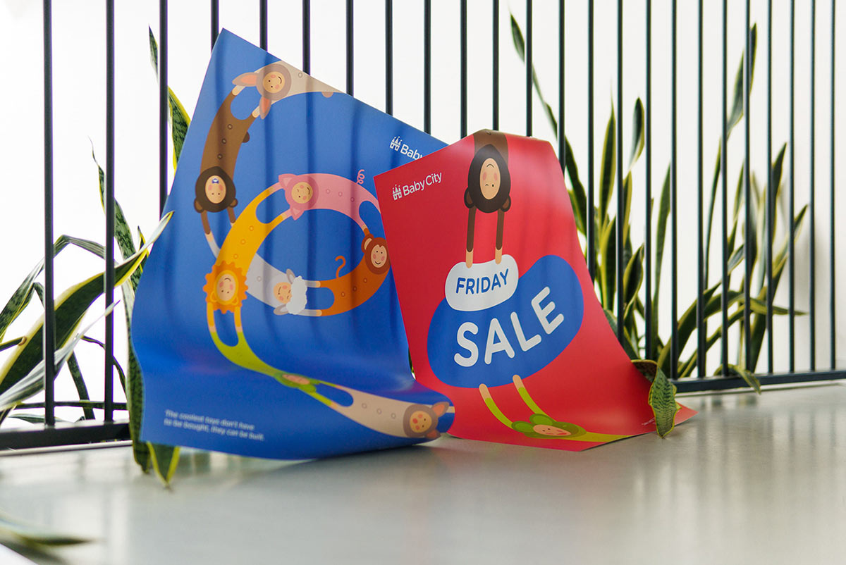 Baby City 嬰兒城嬰兒用品品牌vi設(shè)計(jì),首尾相連的卡通人物視覺 Baby City 嬰兒城嬰兒用品品牌vi設(shè)計(jì),首尾相連的卡通人物視覺