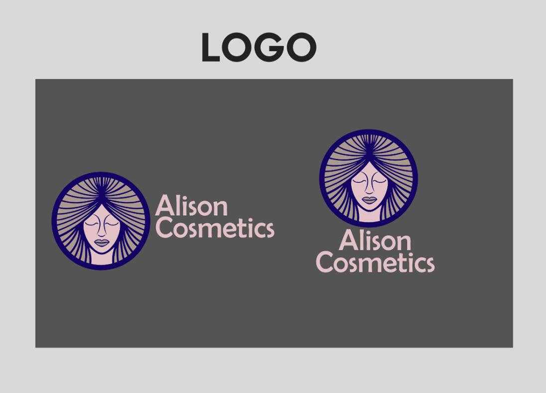 Alison艾 莉森化妝品品牌logo設(shè)計“女性頭像”圖案