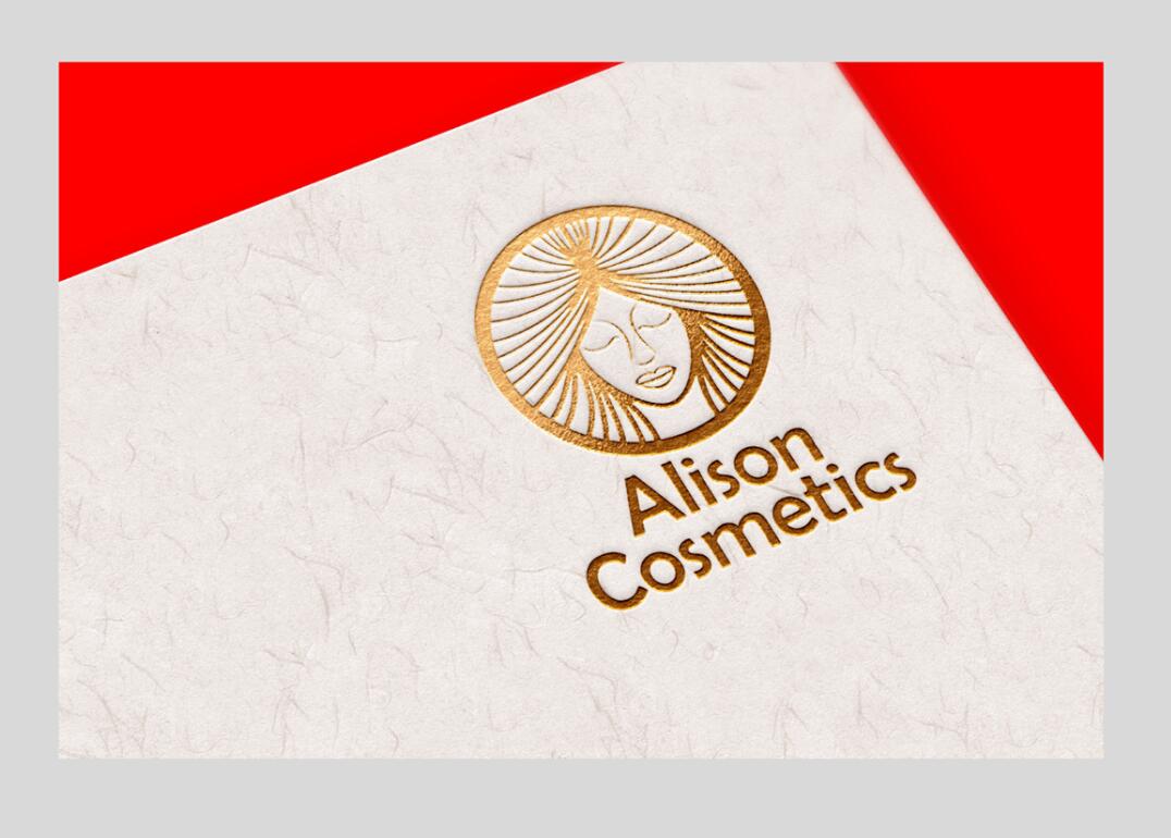 Alison艾 莉森化妝品品牌logo設(shè)計“女性頭像”圖案