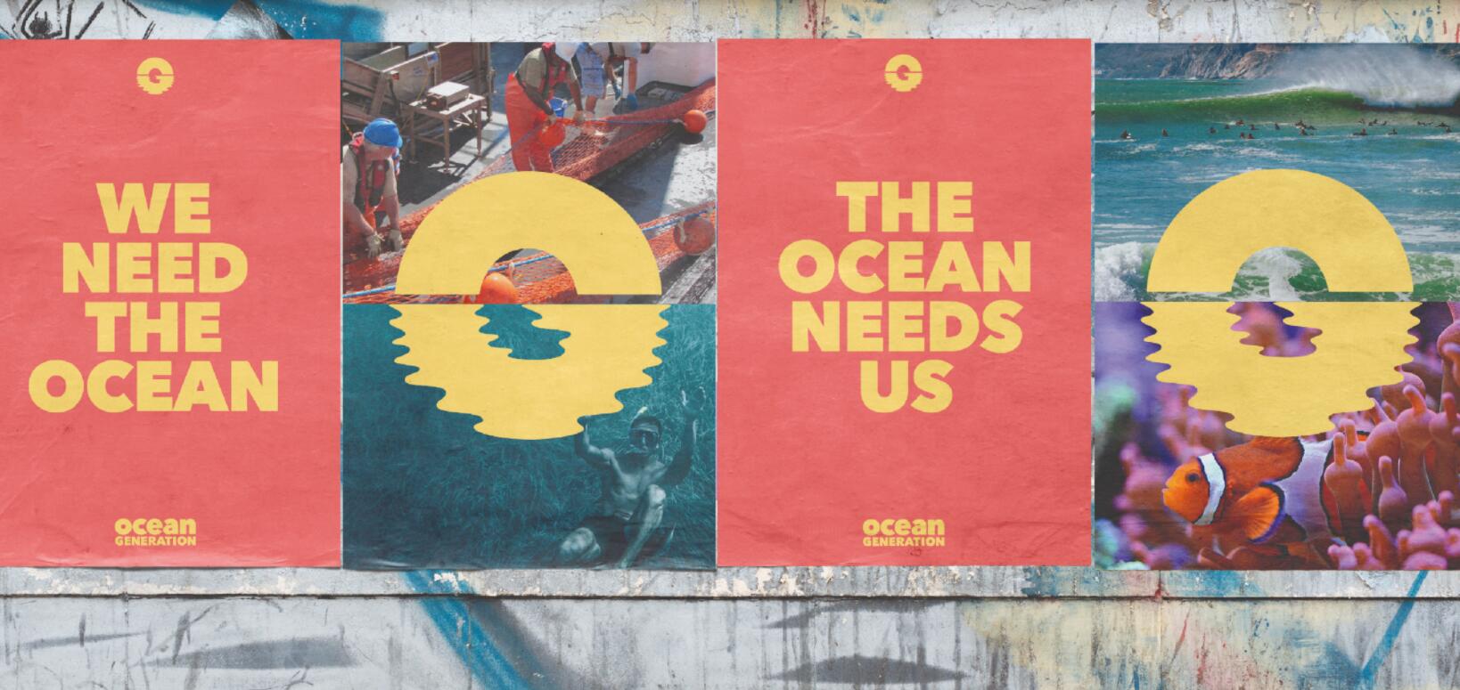 Ocean Generation海洋保護組織公益品牌形象設計與OG字母logo設計