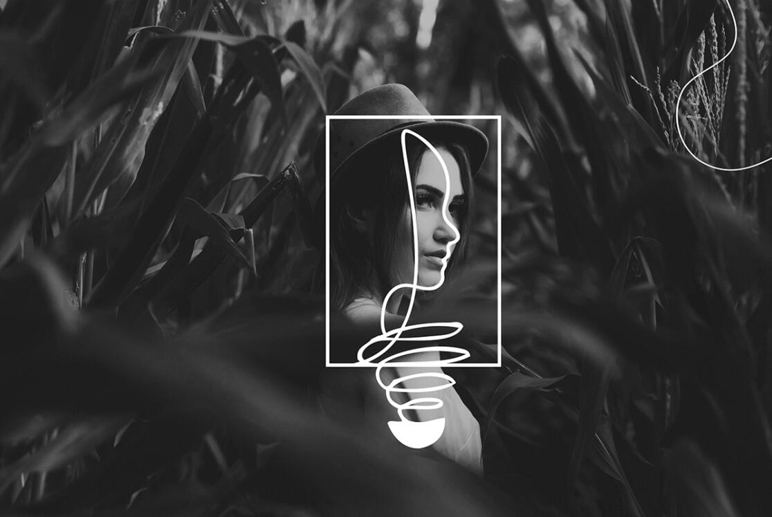 Dr.Khaled 面部整形醫(yī)院標(biāo)志設(shè)計(jì)“面部曲線”圖案