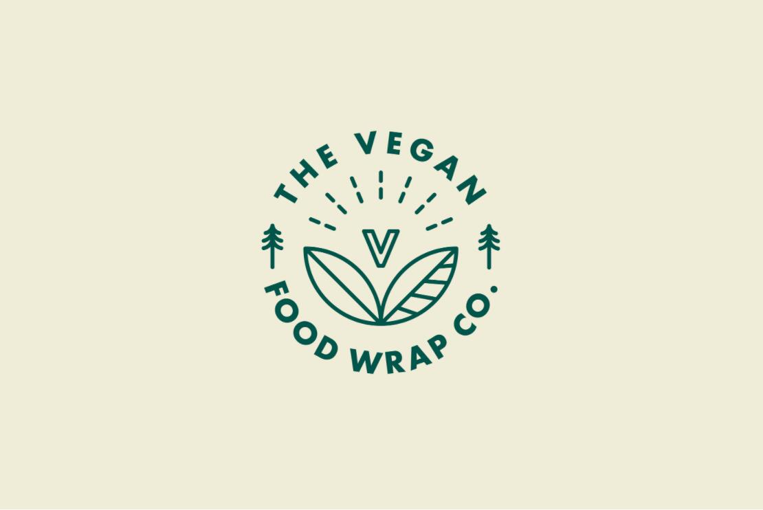 The Vegan 天然植物素食品牌logo設(shè)計“有機(jī)徽章”圖案