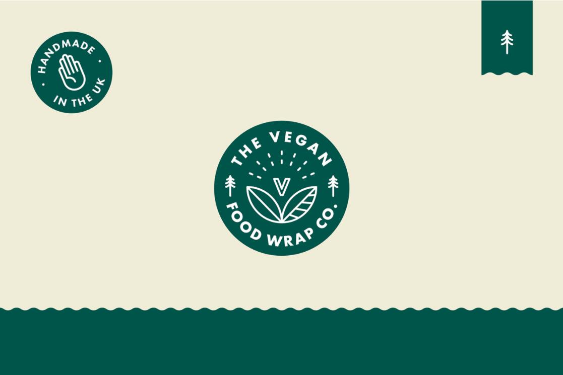 The Vegan 天然植物素食品牌logo設(shè)計“有機(jī)徽章”圖案