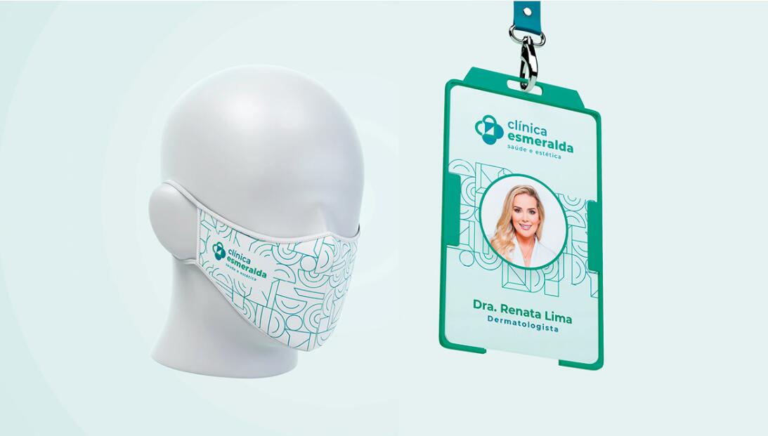 Esmeralda 保健診所醫(yī)院logo設計vi設計，醫(yī)療十字、膠囊與愛心元素