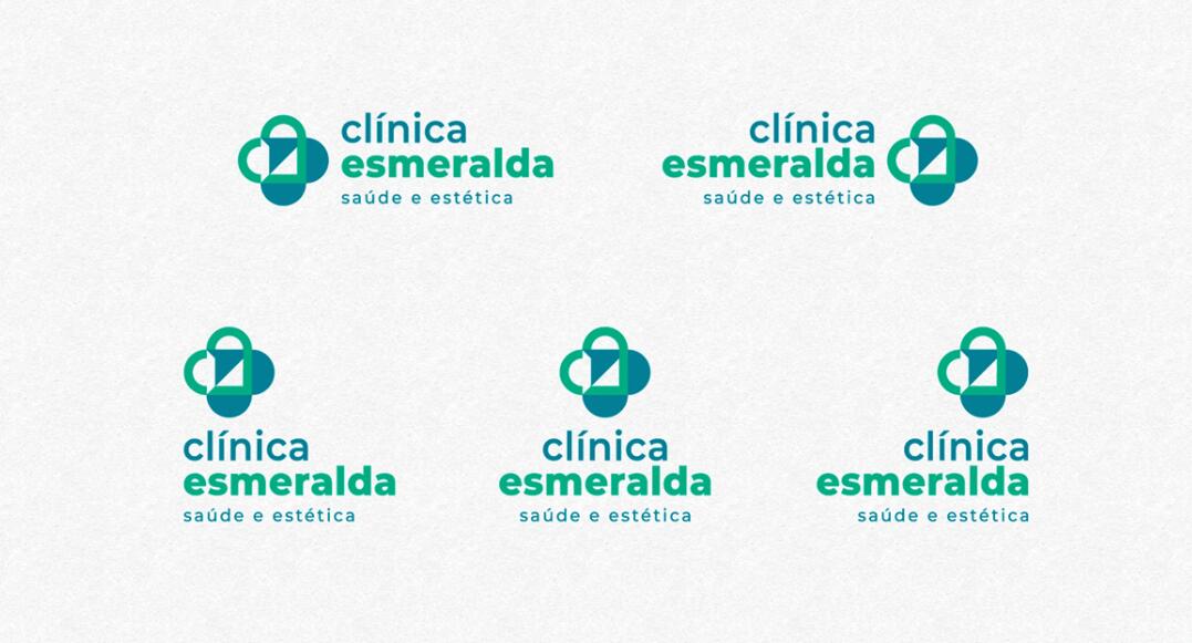 Esmeralda 保健診所醫(yī)院logo設計vi設計，醫(yī)療十字、膠囊與愛心元素