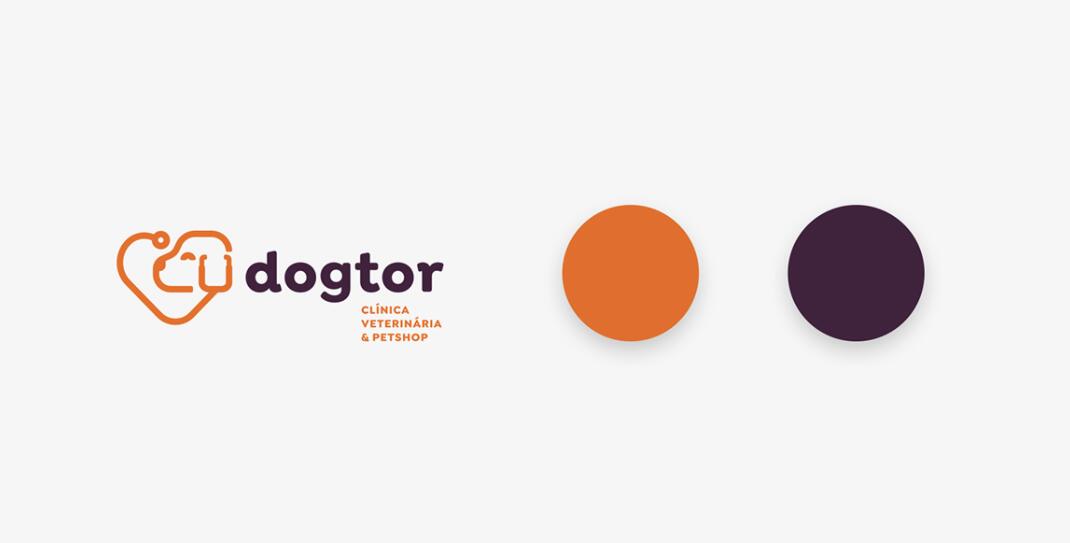 Dogtor 寵物獸醫(yī)診所logo設(shè)計vi設(shè)計，愛心+醫(yī)生+狗