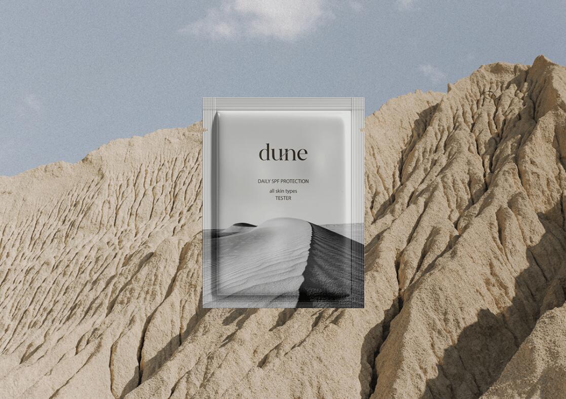 DUNE 防曬霜護膚品化妝品包裝設(shè)計“沙漠黑白照片”