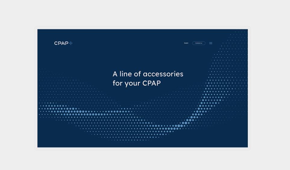 CPAP+睡眠呼吸暫停通氣治療醫(yī)療設備品牌logo設計視覺形象vi設計“圓點氣流”圖案