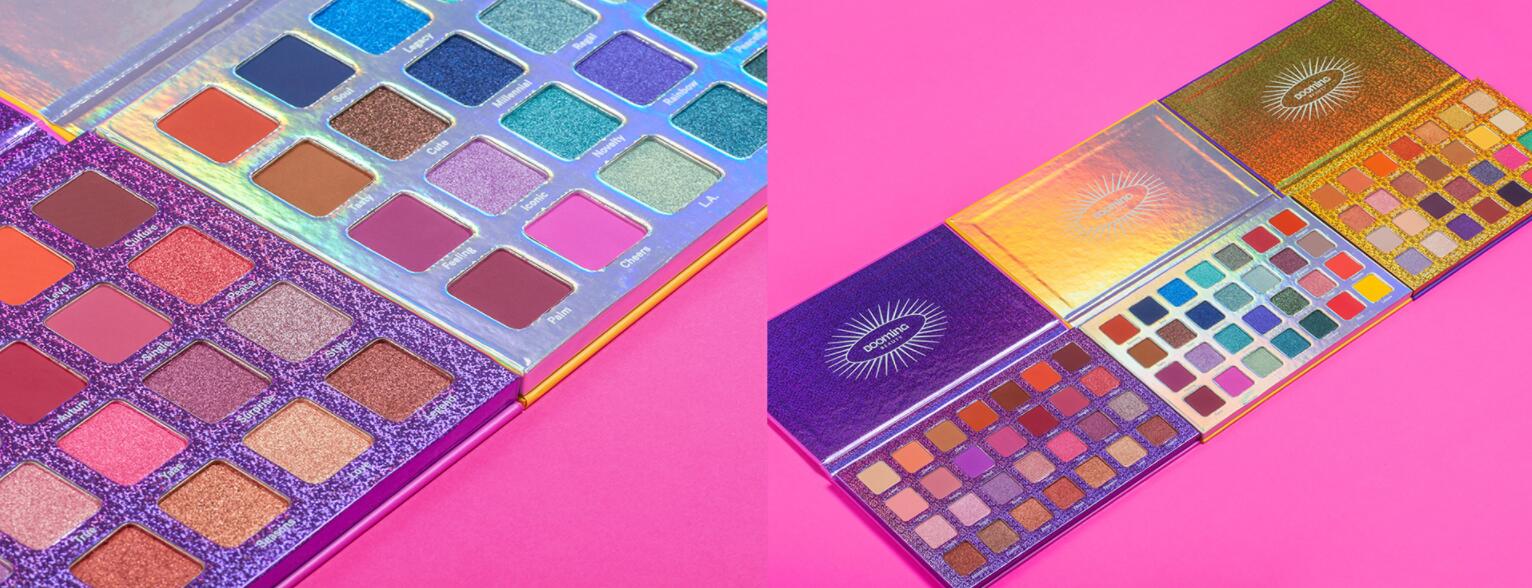 BOOMING 彩妝化妝品包裝設(shè)計(jì)，“粉金漸變色”金屬箔和閃光裝飾設(shè)計(jì)