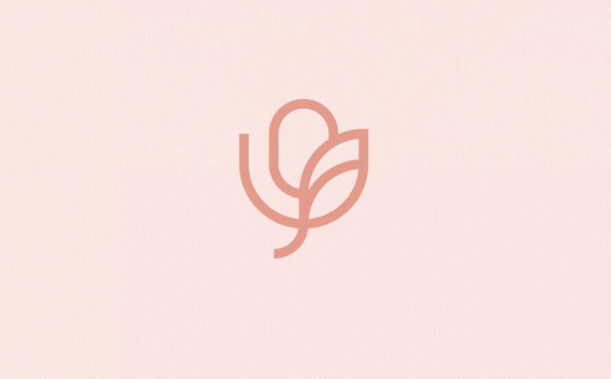 Oroface牙科牙齒矯正與口腔美容診所logo設(shè)計(jì)vi設(shè)計(jì)，花朵字母logo+粉綠配色