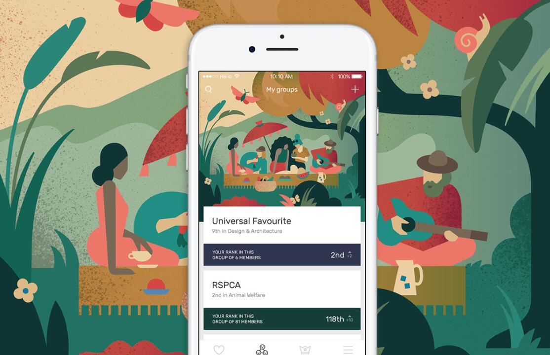 The Darwin Challenge不吃肉app應(yīng)用程序界面設(shè)計與風(fēng)景矢量插畫設(shè)計風(fēng)格