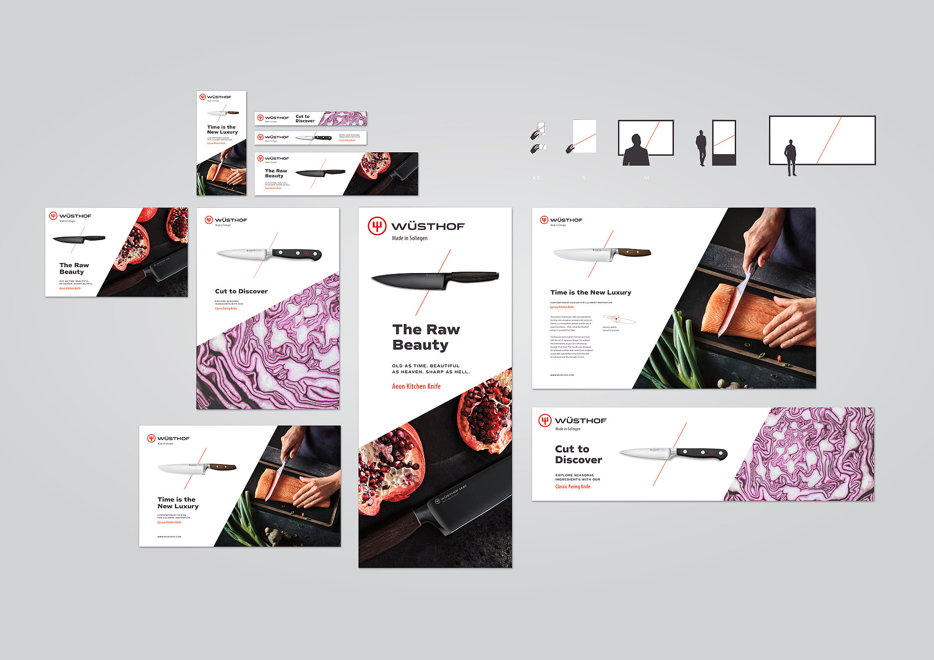 Wüsthof廚房刀具logo設計“字母w三叉戟”與品牌視覺形象vi設計“斜切”廣告版式 Wüsthof廚房刀具logo設計“字母w三叉戟”與品牌視覺形象vi設計“斜切”廣告版式