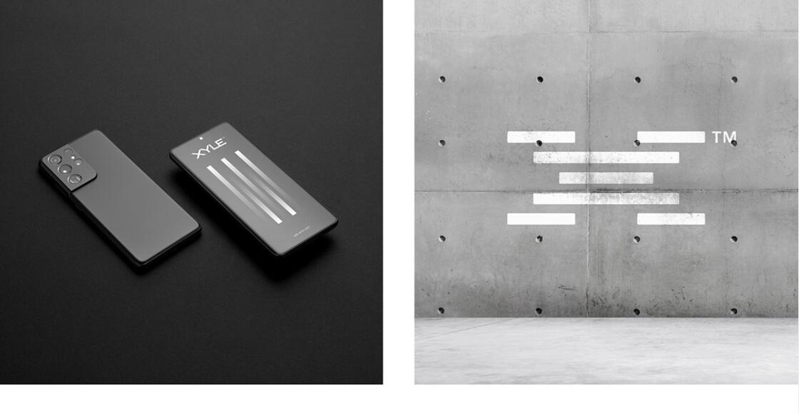 Xyle建筑設(shè)計(jì)公司logo設(shè)計(jì)品牌形象vis設(shè)計(jì)，x磚塊logo與超酷黑白漸變vi風(fēng)