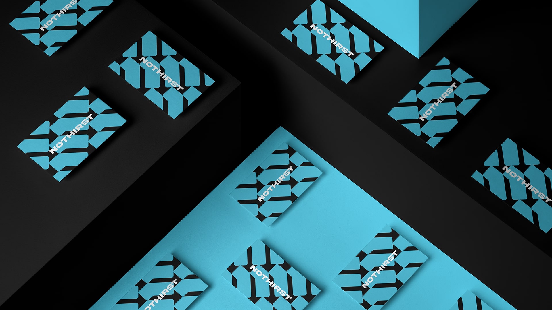 NoThirst 運(yùn)動生活方式與運(yùn)動水杯品牌形象vi設(shè)計(jì),黑籃配色+幾何底紋輔助圖形 NoThirst 運(yùn)動生活方式與運(yùn)動水杯品牌形象vi設(shè)計(jì),黑籃配色+幾何底紋輔助圖形