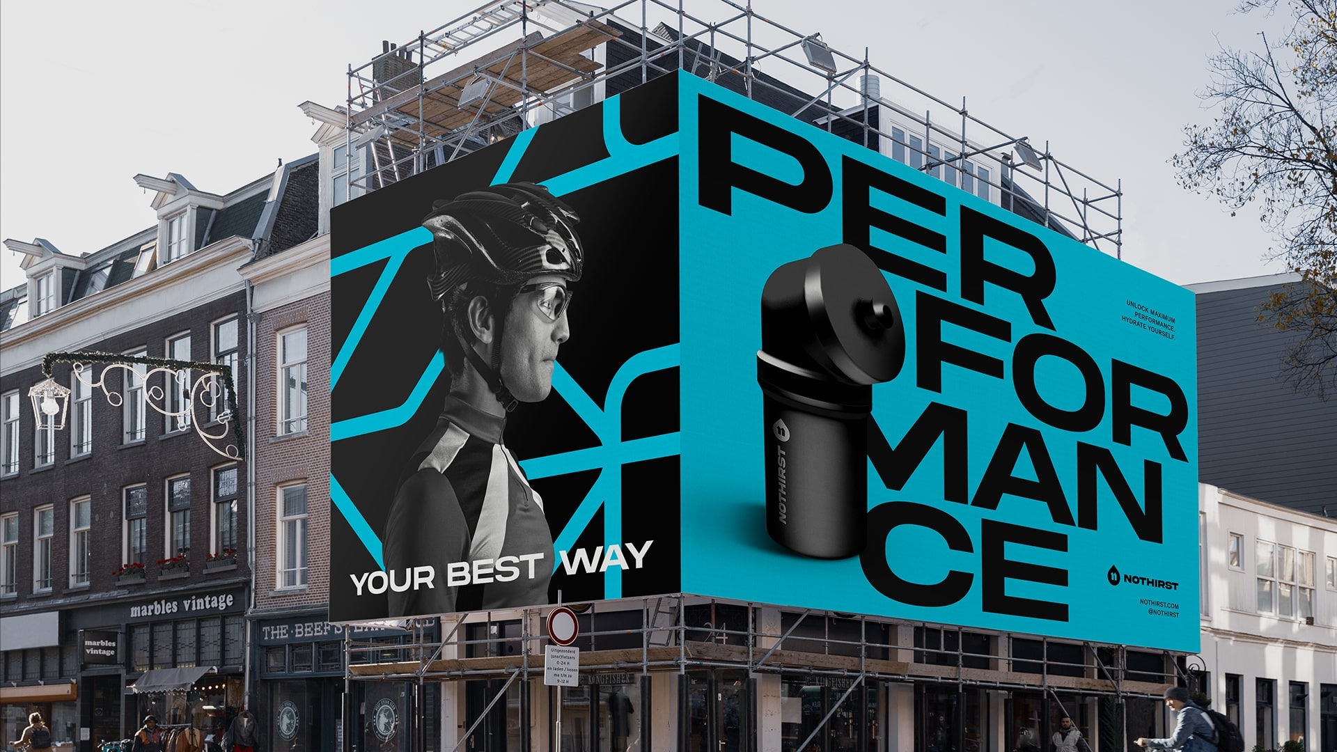 NoThirst 運(yùn)動生活方式與運(yùn)動水杯品牌形象vi設(shè)計(jì),黑籃配色+幾何底紋輔助圖形 NoThirst 運(yùn)動生活方式與運(yùn)動水杯品牌形象vi設(shè)計(jì),黑籃配色+幾何底紋輔助圖形