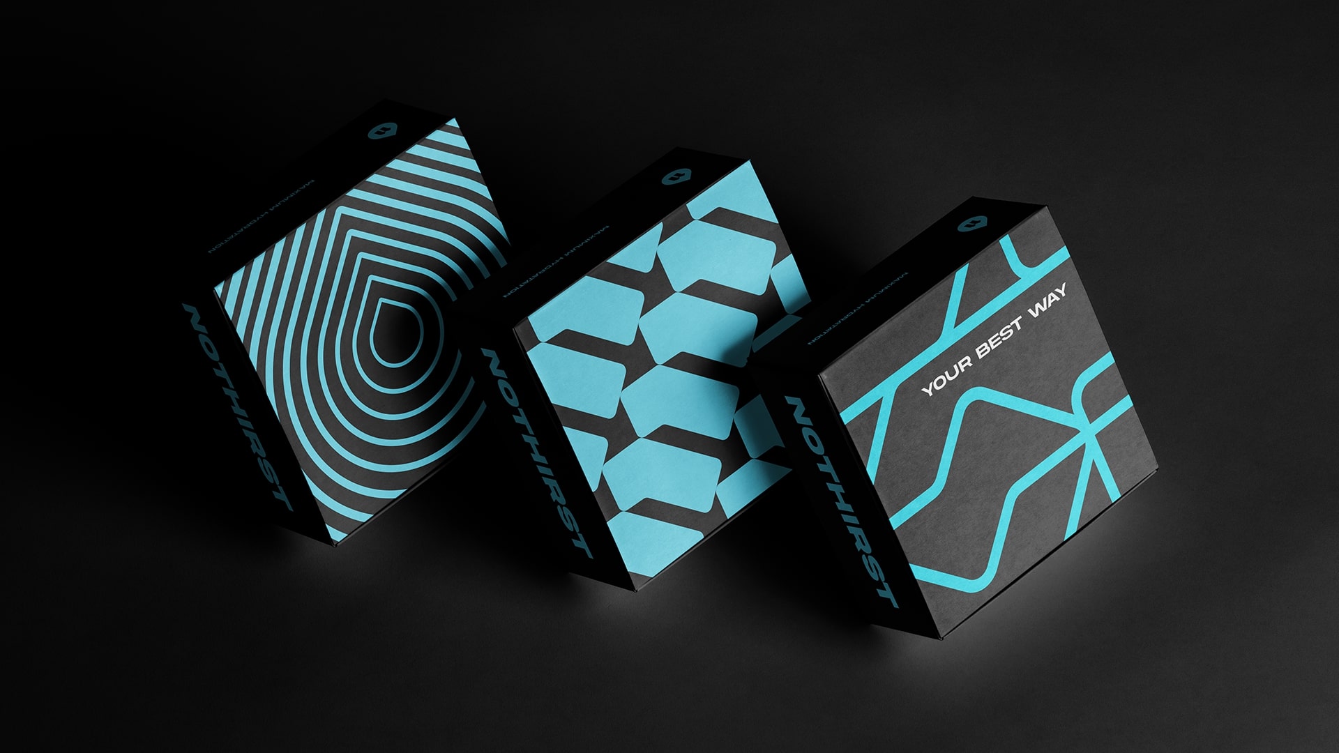 NoThirst 運(yùn)動生活方式與運(yùn)動水杯品牌形象vi設(shè)計(jì),黑籃配色+幾何底紋輔助圖形 NoThirst 運(yùn)動生活方式與運(yùn)動水杯品牌形象vi設(shè)計(jì),黑籃配色+幾何底紋輔助圖形