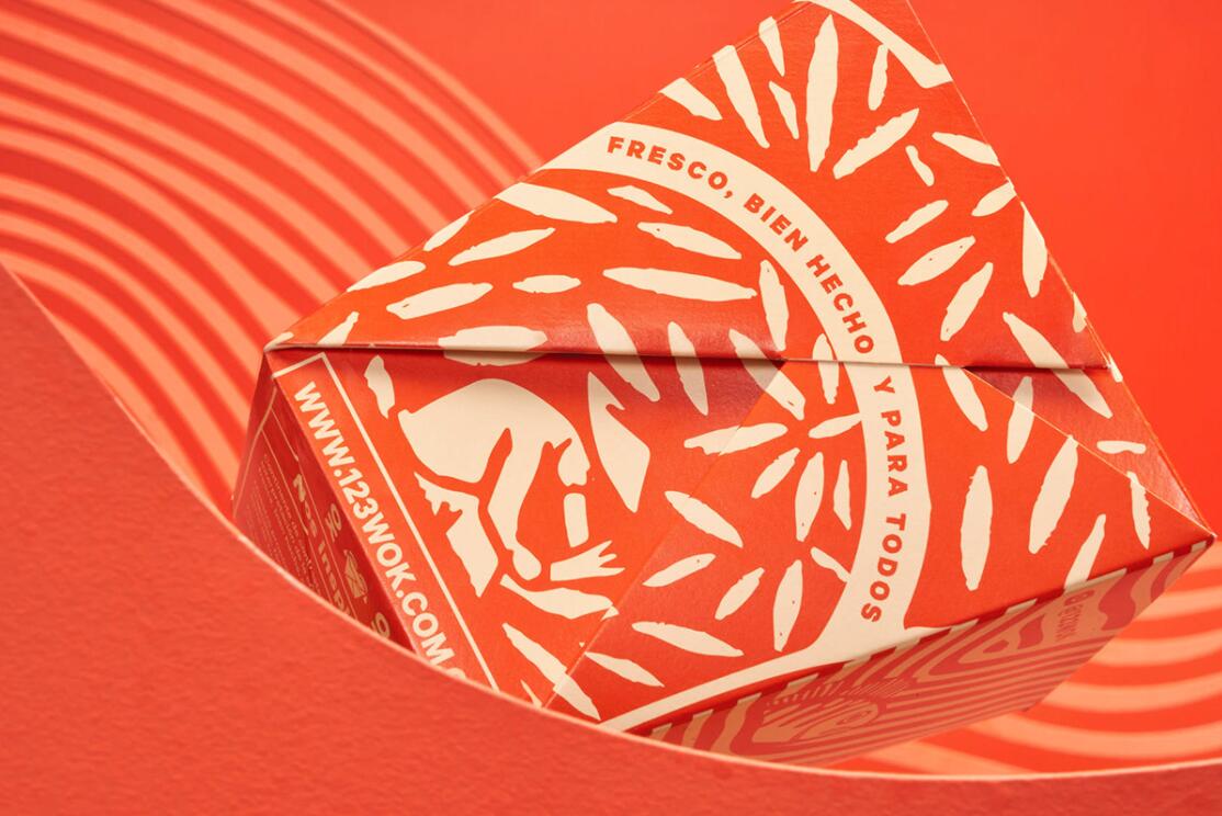 123wok餐廳餐飲外賣食品包裝盒設(shè)計“線條插畫” 123wok餐廳餐飲外賣食品包裝盒設(shè)計“線條插畫”