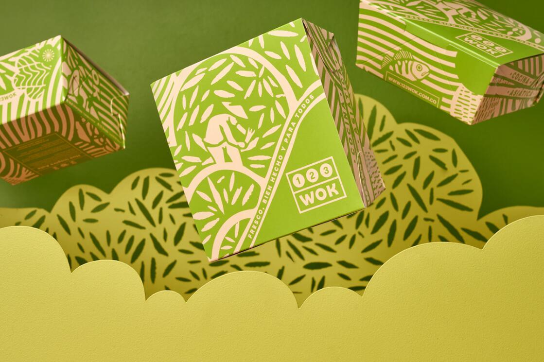 123wok餐廳餐飲外賣食品包裝盒設(shè)計“線條插畫” 123wok餐廳餐飲外賣食品包裝盒設(shè)計“線條插畫”