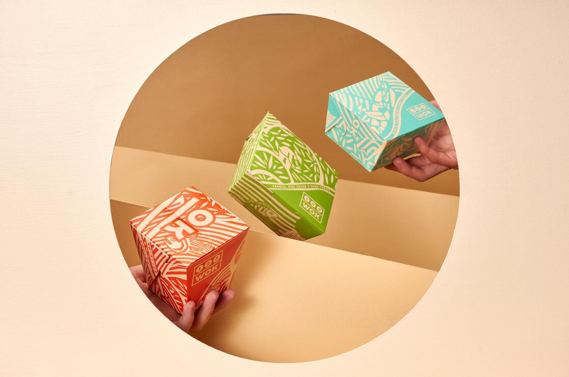 123wok餐廳餐飲外賣食品包裝盒設(shè)計“線條插畫” 123wok餐廳餐飲外賣食品包裝盒設(shè)計“線條插畫”