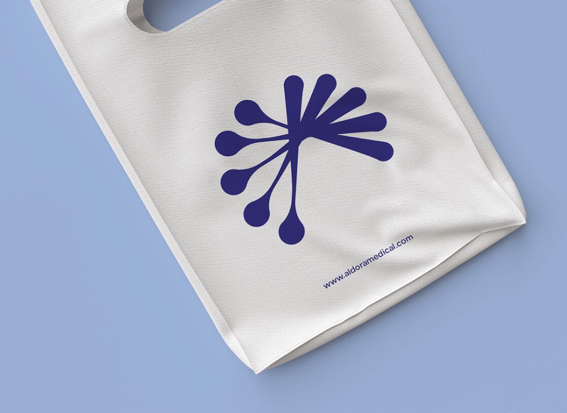 Aldora 醫(yī)療用品公司logo設計vi設計，基因重疊+字母A