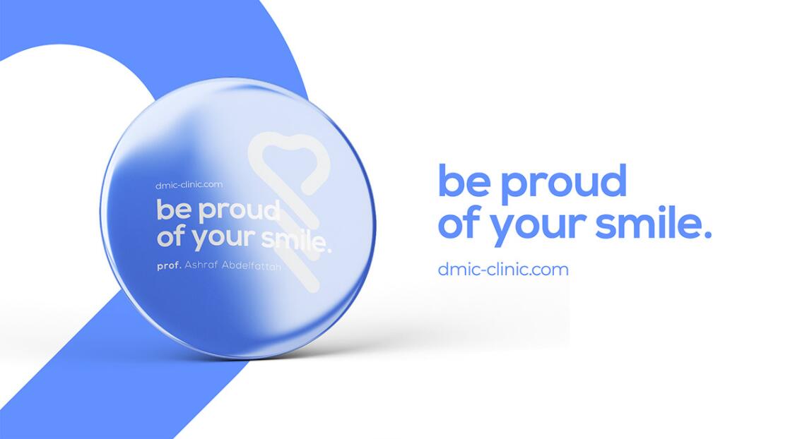 DMIC 亞科診所品牌logo-vi設(shè)計(jì)，明亮輕藍(lán)紫色搭配略灰色