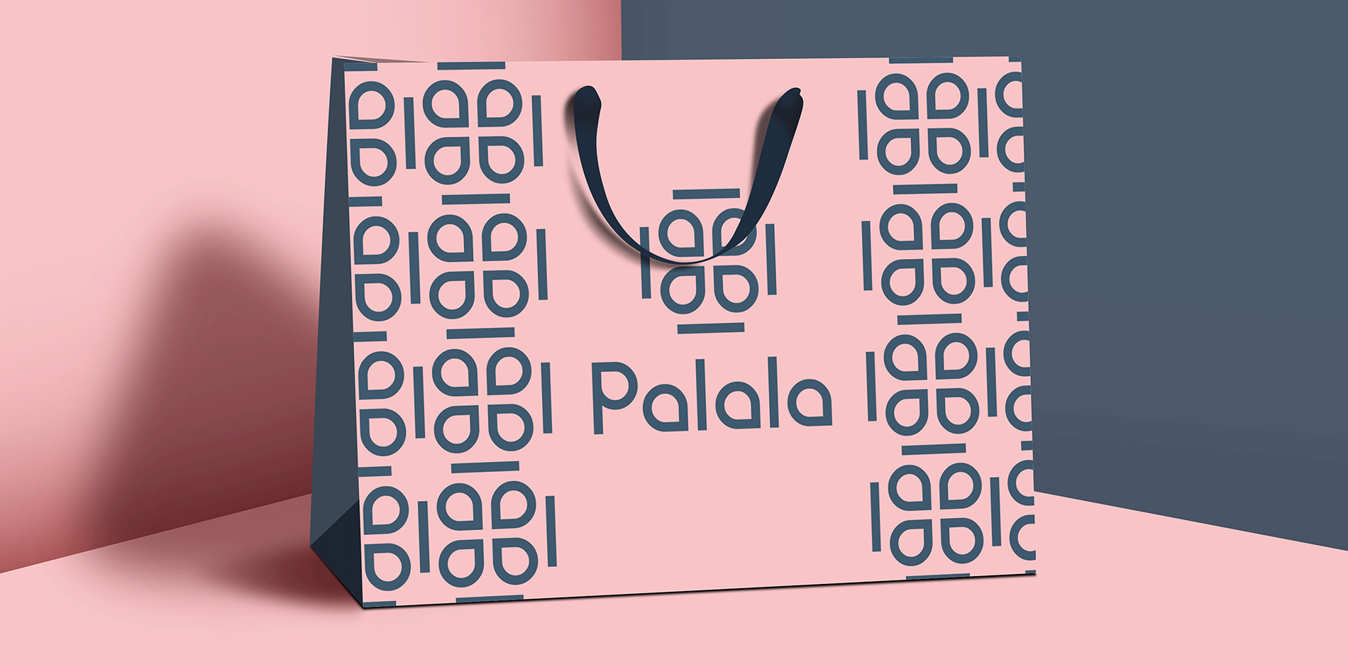 Palala瘦身減肥產(chǎn)品與服務(wù)工作室品牌logo設(shè)計形象vi設(shè)計,方形花朵高識別風(fēng)格-紙袋