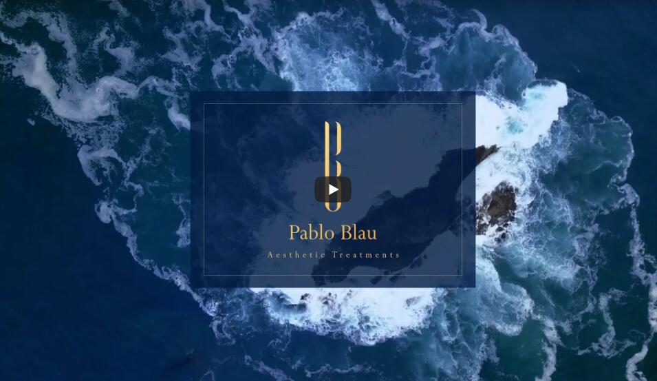 PABLO BLAU高端護膚美容會所診所logo設計品牌形象vi設計,藍金色奢華風格 PABLO BLAU高端護膚美容會所診所logo設計品牌形象vi設計,藍金色奢華風格