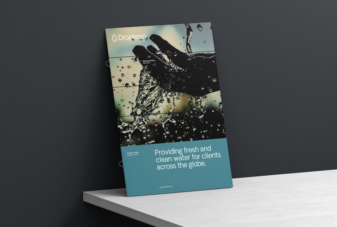 Dropterra 淡水清潔凈化公司logo設(shè)計(jì)“線條水滴”元素