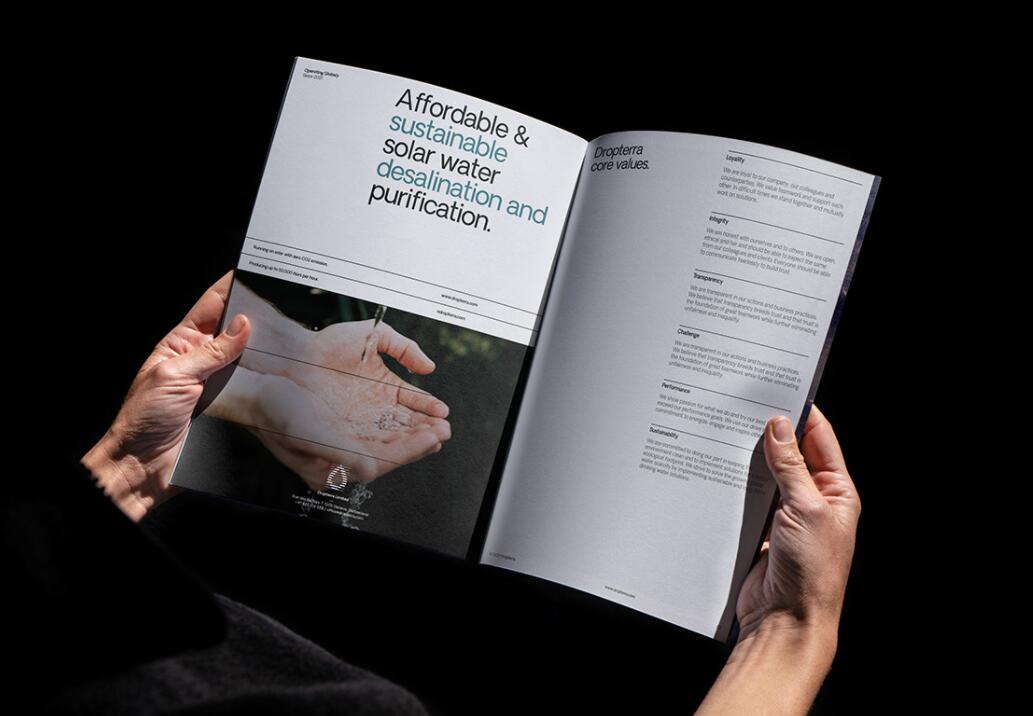 Dropterra 淡水清潔凈化公司logo設(shè)計(jì)“線條水滴”元素