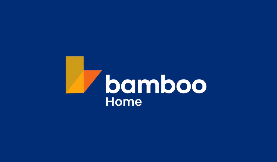 Bamboo Home 建筑公司品牌vis視覺識別設(shè)計，平面幾何色塊構(gòu)建立體效果