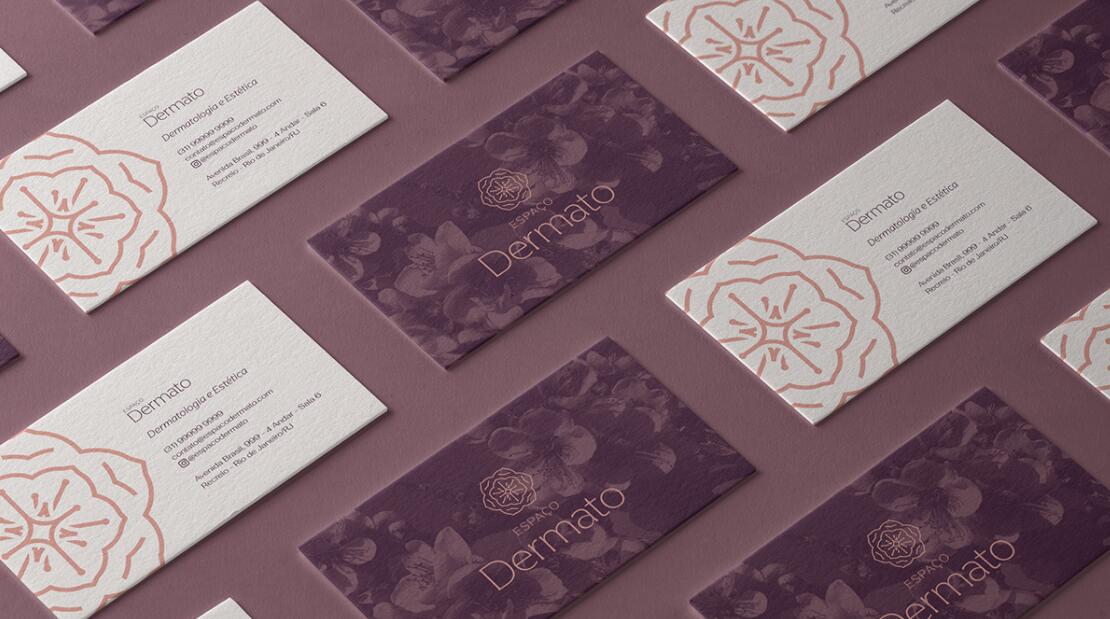Espa?o Dermato 皮膚病醫(yī)療診所及醫(yī)美醫(yī)院logo設(shè)計(jì)vi設(shè)計(jì)，桃花元素