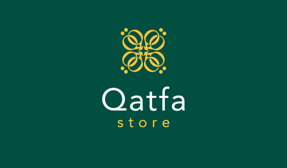 Qatfa 蜂蜜在線商店對稱Q字母logo設(shè)計(jì)