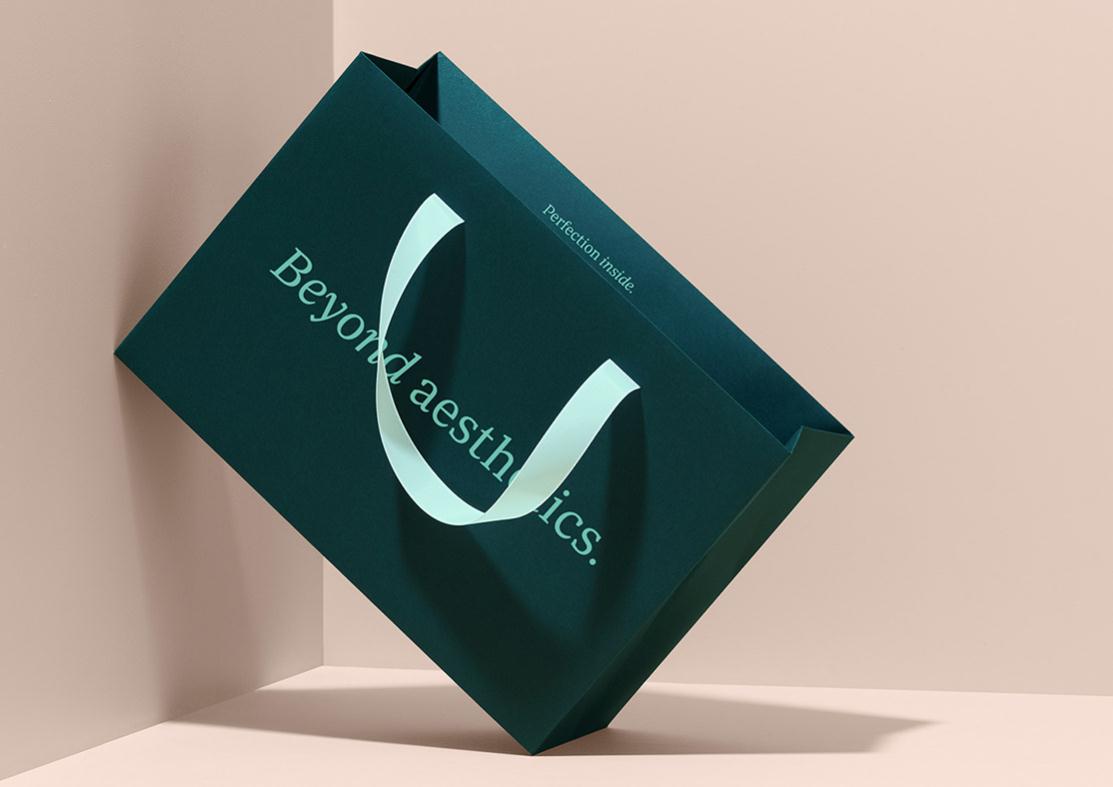 Musāh 美容整形外科診所品牌視覺形象VI設(shè)計(jì)，藍(lán)綠色粉色三色搭配