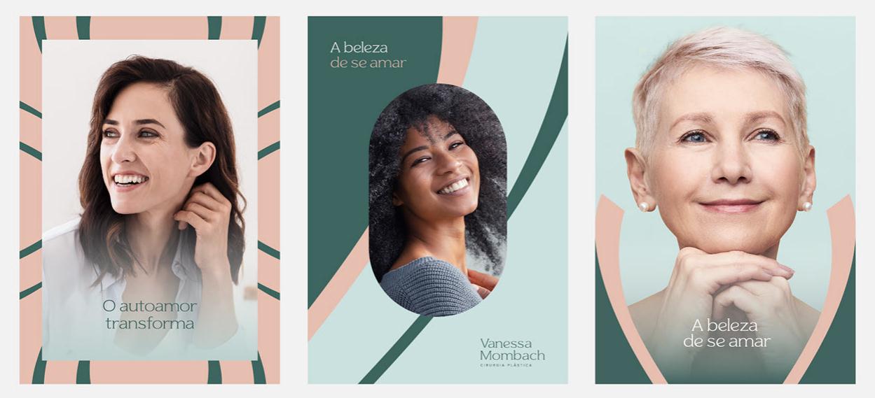 Vanessa 中老年女性美容整形醫(yī)生品牌vi形象設(shè)計(jì)logo設(shè)計(jì)。V字母識(shí)別與綠淺綠粉三色