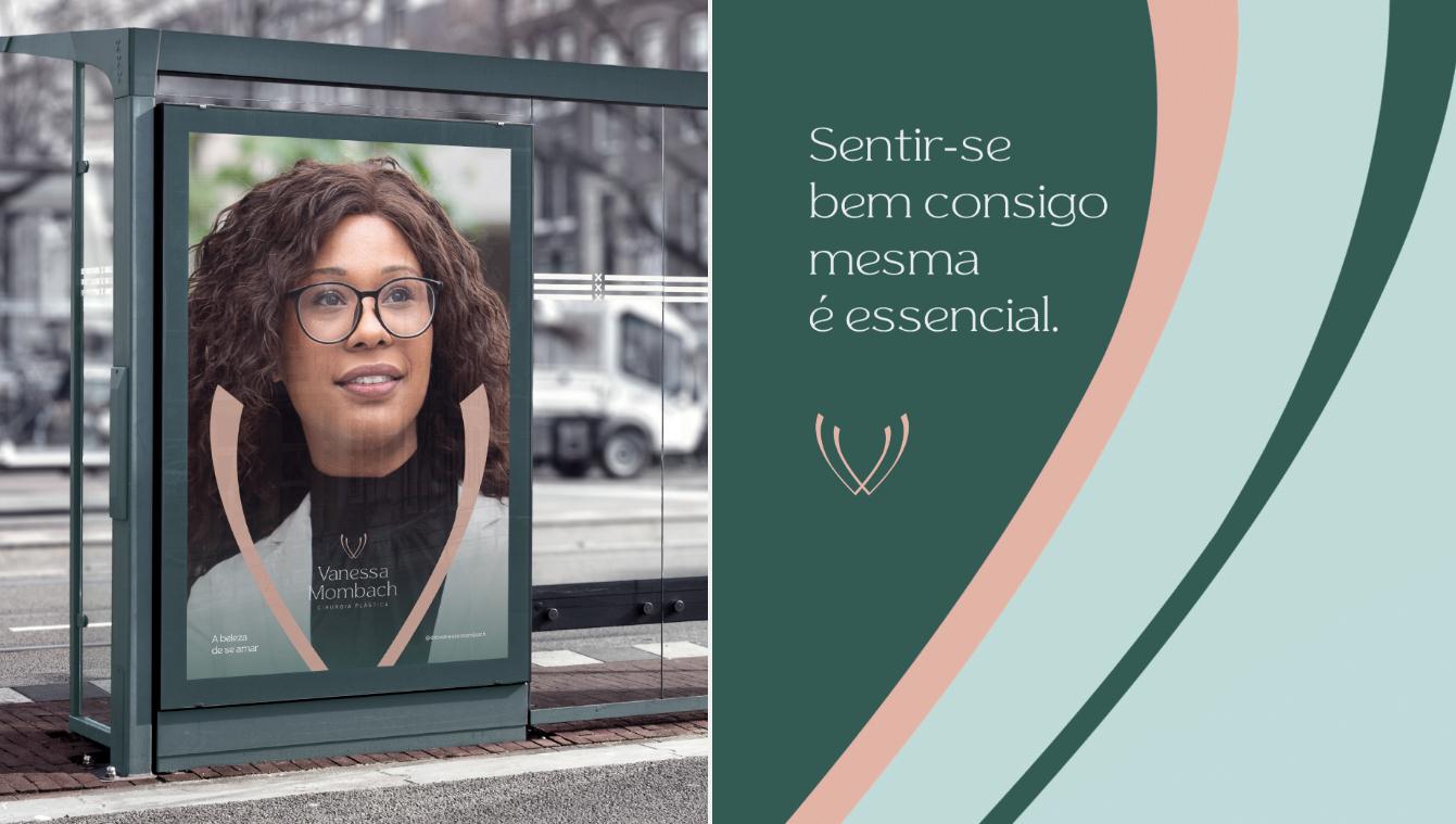 Vanessa 中老年女性美容整形醫(yī)生品牌vi形象設(shè)計(jì)logo設(shè)計(jì)。V字母識(shí)別與綠淺綠粉三色