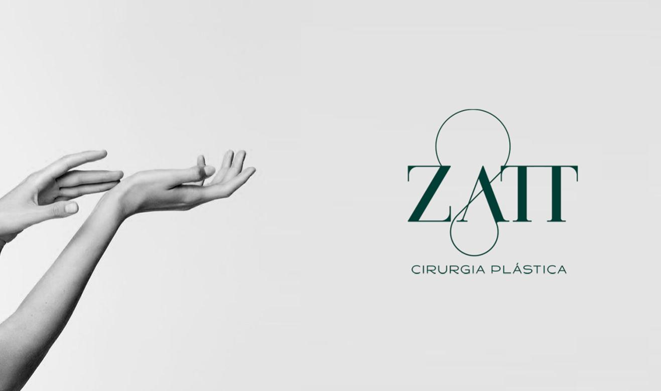 Zatt 美容整形外科診所logo設(shè)計(jì)vi設(shè)計(jì)，綠金配色清新精致風(fēng)格