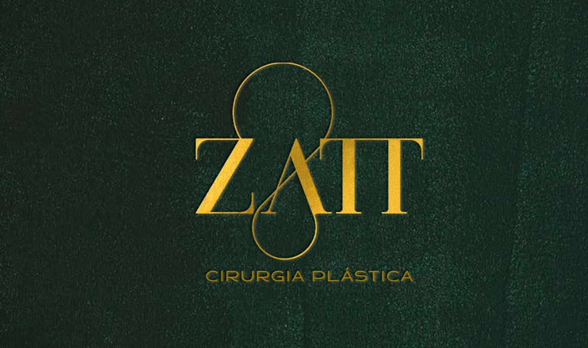 Zatt 美容整形外科診所logo設(shè)計(jì)vi設(shè)計(jì)，綠金配色清新精致風(fēng)格