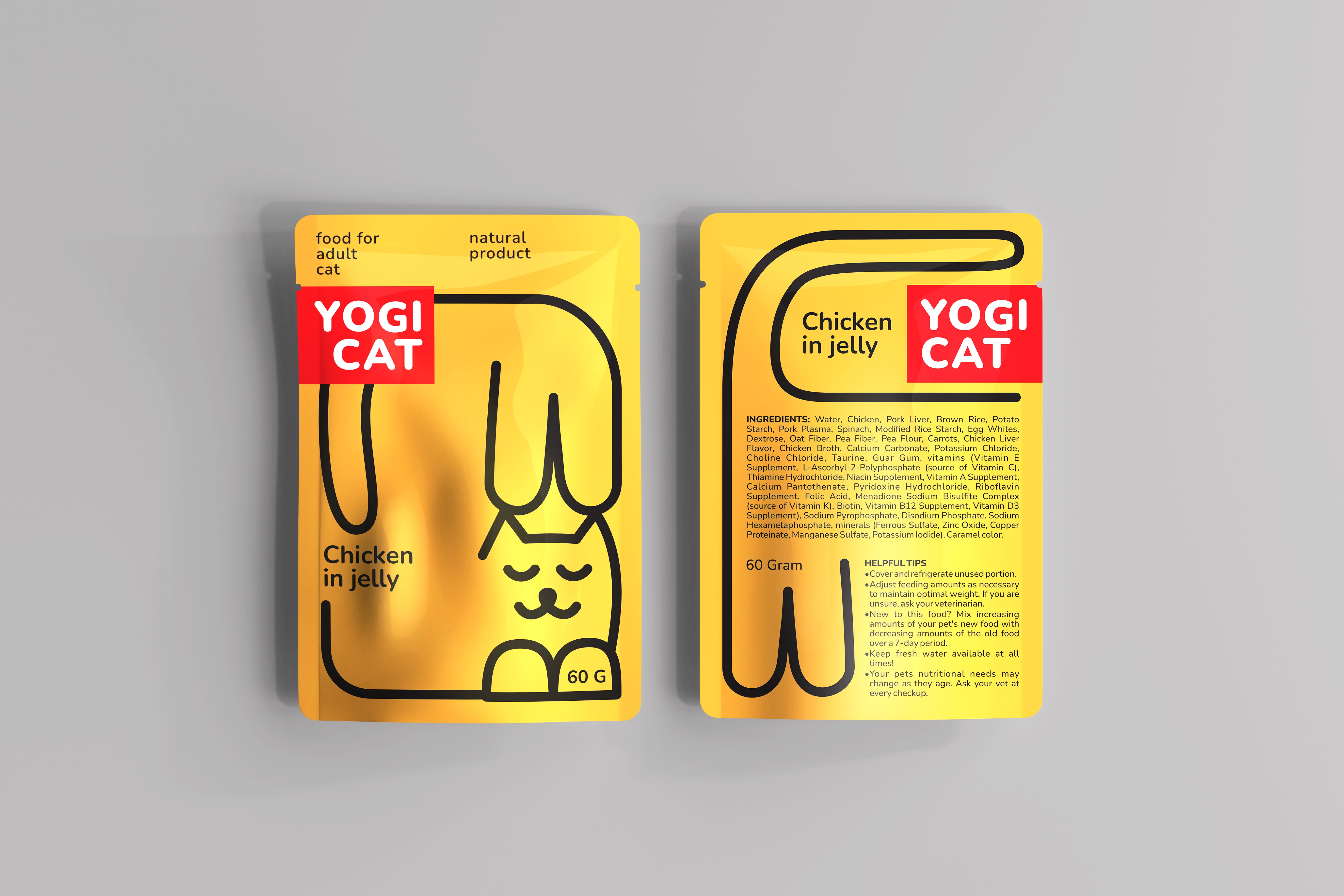 寵物食品包裝:Yogi Cat 貓咪濕糧包裝設(shè)計(jì)“極簡線條插畫” 寵物食品包裝:Yogi Cat 貓咪濕糧包裝設(shè)計(jì)“極簡線條插畫”