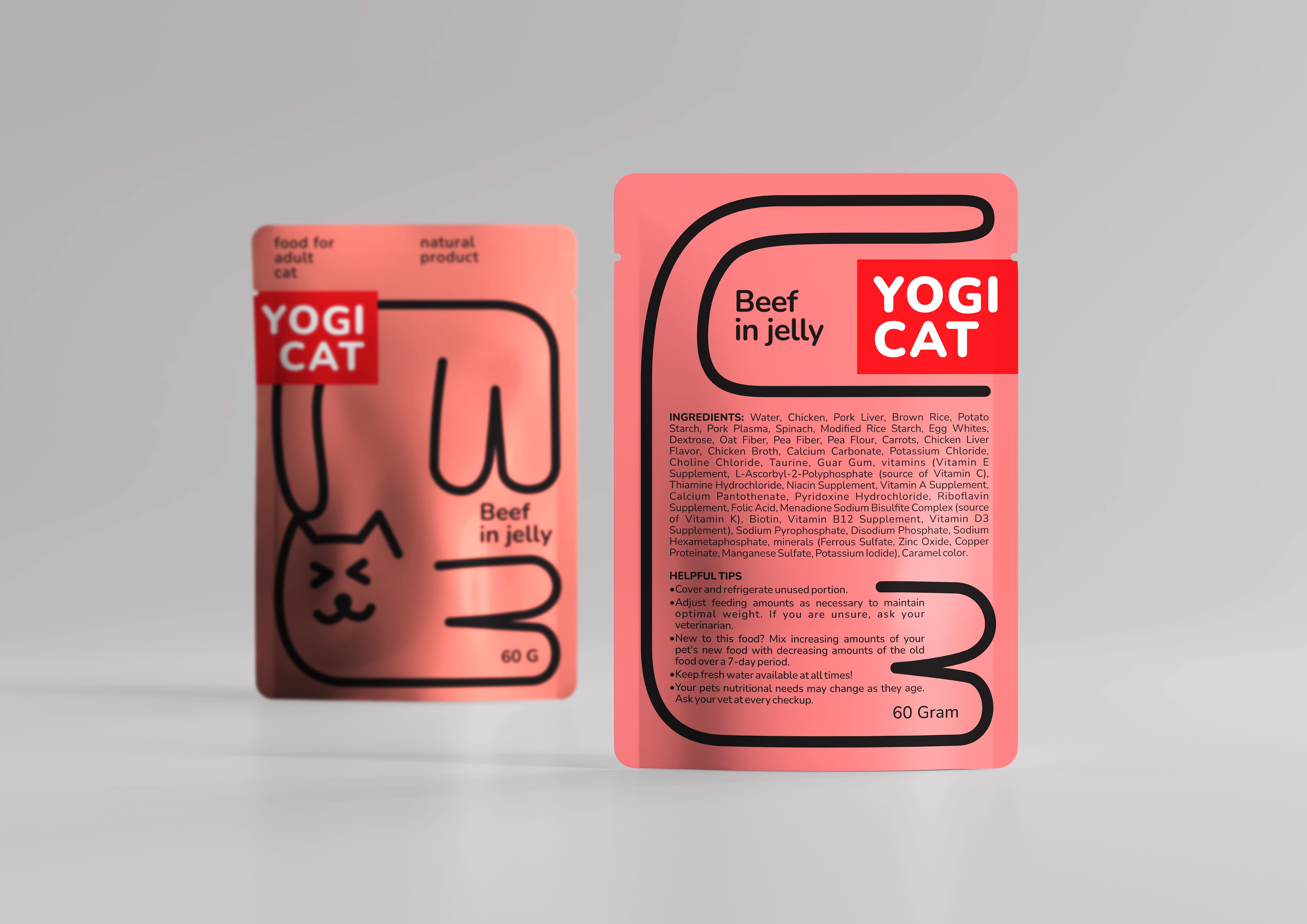 寵物食品包裝:Yogi Cat 貓咪濕糧包裝設(shè)計(jì)“極簡線條插畫” 寵物食品包裝:Yogi Cat 貓咪濕糧包裝設(shè)計(jì)“極簡線條插畫”