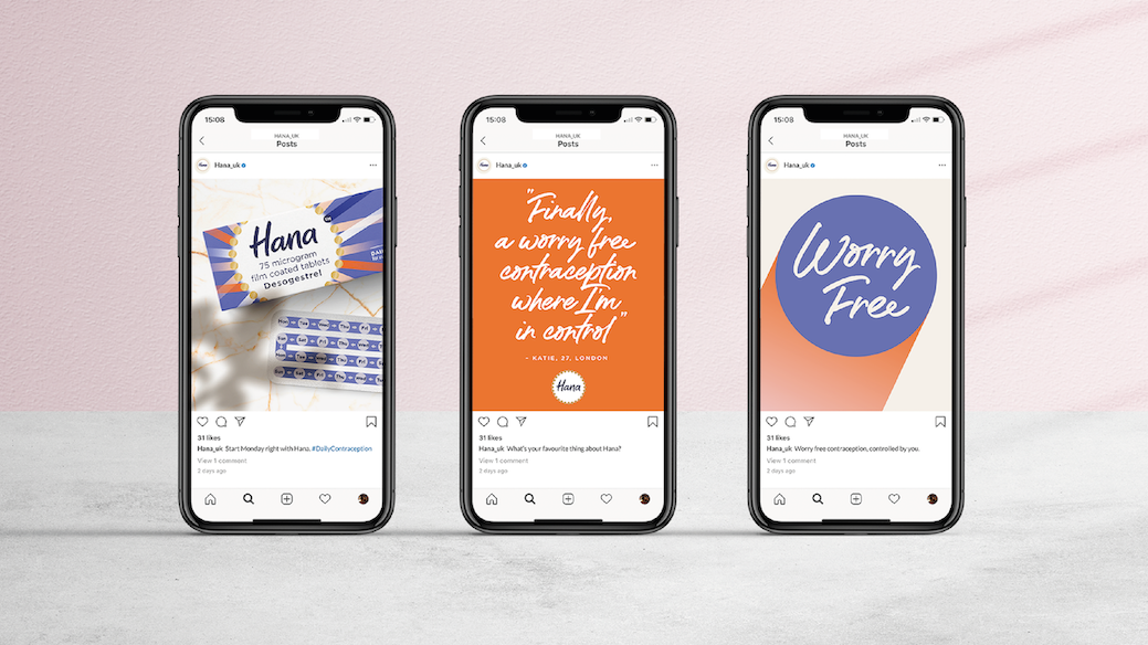 OTC非處方藥HANA避孕藥品牌創(chuàng)建-視覺形象識別與logo包裝宣傳廣告設計