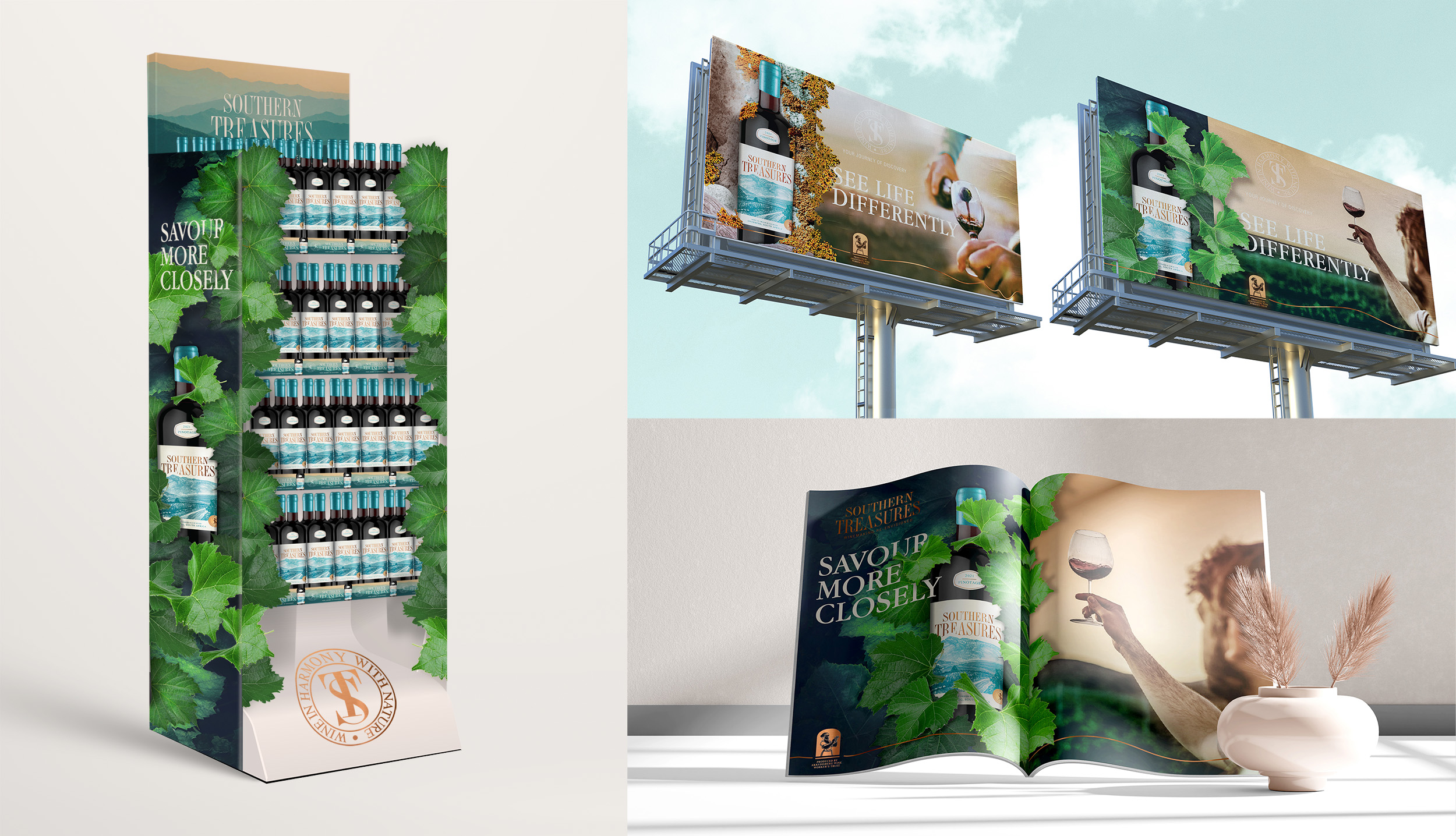 非洲奧弗伯格葡萄酒品牌設(shè)計包裝設(shè)計“ 山脈插畫”